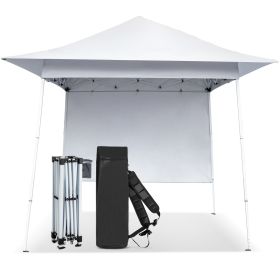 8X8ft White Diagonal Strap With One Side Of Cloth Canopy Folding Shed 210D Oxford Cloth White Spray Coated Iron Pipe Backpack Style Storage Bag Portab