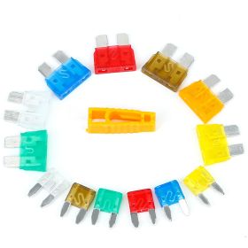 220Pcs Car Blade Fuses Assortment Automotive Truck Motorcycle Fuses Kit ATC ATO ATM w/ Fuse Puller 5/7.5/10/15/20/25/30Amp