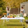 Multi-purpose outdoor folding 8ft casual picnic table game party table