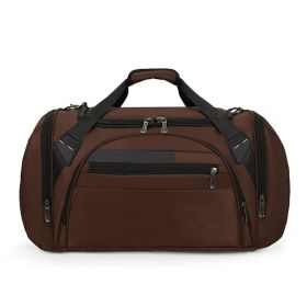 Foldable Travel Duffel Bag Spacious Weekender Bag for Travel and Camping (Color: brown)