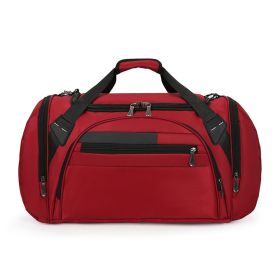 Foldable Travel Duffel Bag Spacious Weekender Bag for Travel and Camping (Color: Red)