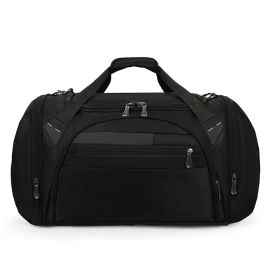 Foldable Travel Duffel Bag Spacious Weekender Bag for Travel and Camping (Color: black)