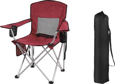 Only Supports Self Pickup  Camping Chair, Portable Folding Outdoor Chair With Armrests, Cup Holder And Carrying Bag, Foldable Chair For Camping, Beach (Option: BGD)